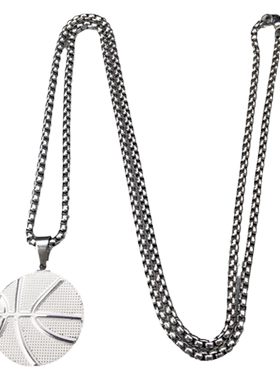 银色项链ins钛钢学生吊坠