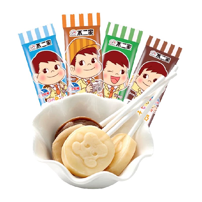 不二家牛奶大棒棒糖混合口味零食小吃儿童零食
