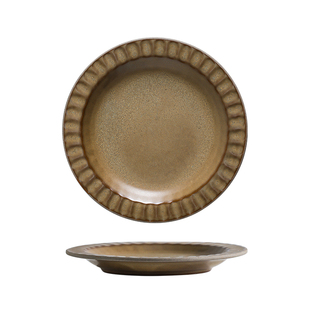 复古陶瓷蛋糕盘精致甜品盘点心盘高级感甜点盘特好看水果小盘碟子