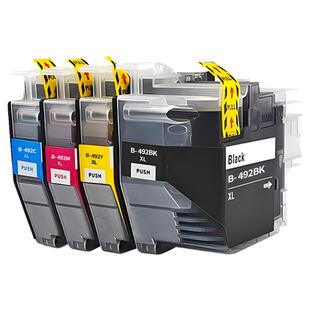 适用兄弟MCF-J2340DW墨盒LC492黑色MFC-J3540DW彩色J3940DW激光一体机打印机墨水盒LC492XL非Brother原装墨盒