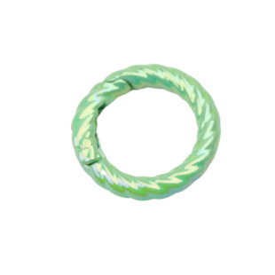 烤漆彩色麻花弹簧扣圆形开口环螺纹弹簧圈钥匙扣DIY配件合金连接