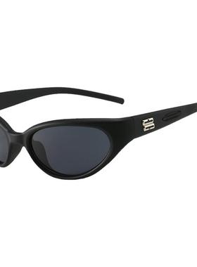 女方大框网红凹造型圆脸墨镜个性