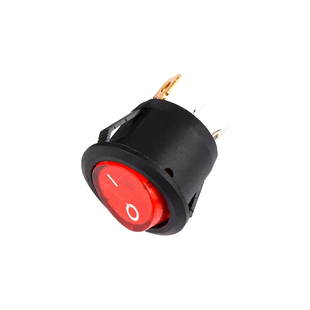 KCD1船形开关20mm圆形船型翘板电源带灯2脚2档3脚3档105N三脚二档