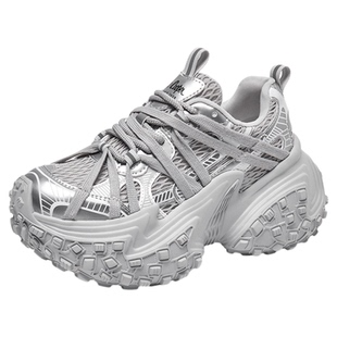 Lee Cooper厚底老爹鞋女2026新款春季设计感小众休闲鞋增高轮胎鞋