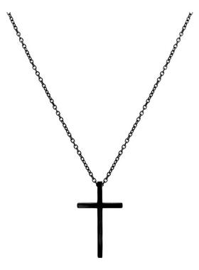 钛钢不掉色十字架项链挂件配饰品