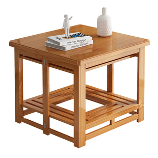 烤火桌子新款家用折叠烤火架正方形实木多功能冬季用电取暖桌全套