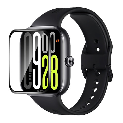 【真玻璃膜】适用redmi红米Watch6/5手表钢化玻璃保护膜全屏覆盖防摔11/10Pro小米手环9pro屏幕贴膜边框硬膜