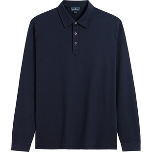 Brooks Brothers/布克兄弟男士25秋冬新刺绣logo三粒扣长袖polo衫