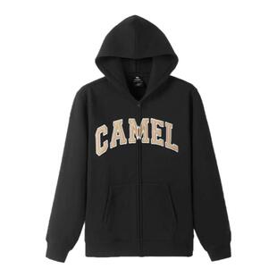 骆驼加绒外套女款男款秋冬季美式帽衫拉链卫衣情侣上衣长袖运动服