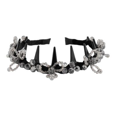 弗弗西星醉梦露黑色水晶齿梳发箍