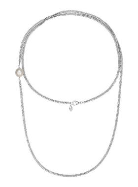 MGS/曼古银2025新款长款秋冬毛衣链S925银珍珠项链小众设计女颈链