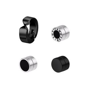 无耳洞耳夹耳钉男士个性耳环潮流痞帅耳骨夹男单只钛钢吸磁铁耳饰