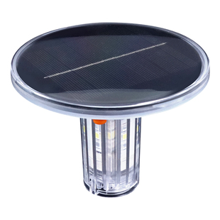 三色信号灯蓝白红太阳能警示灯led闪光灯闪爆灯船用航标灯闪烁灯