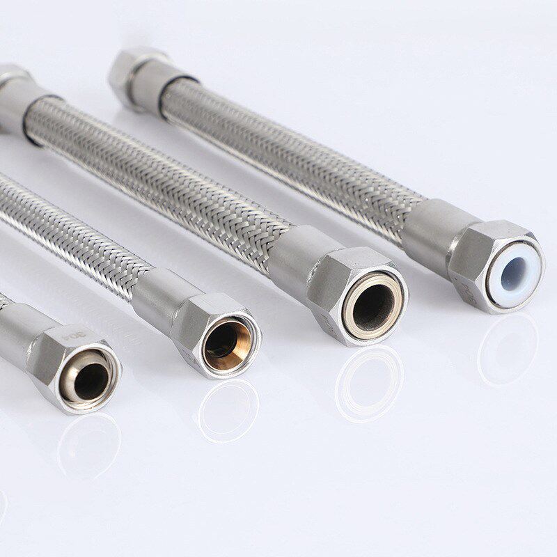 304螺纹金属软管不锈钢4分6分1寸内螺纹波纹管201丝扣钢丝编织管