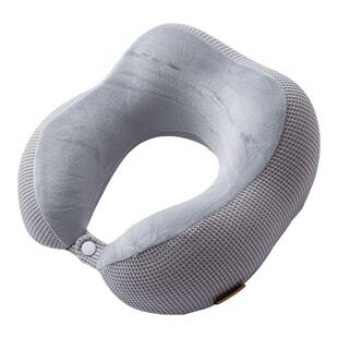 纯色记忆棉U型枕慢回弹旅行坐车支撑护颈枕办公午休趴睡枕头礼物