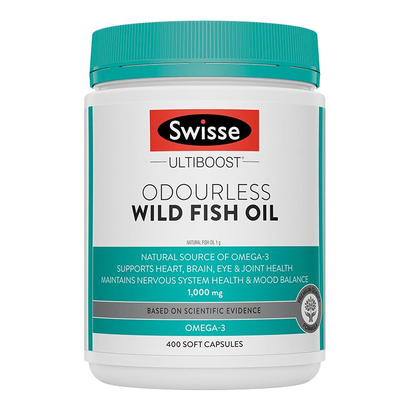 【自营】Swisse斯维诗深海鱼油软胶囊omega3中老年DHA1000mg400粒