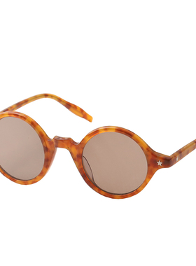 天然水晶石头眼镜五星板材复古圆