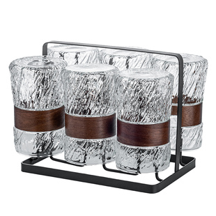 加厚耐高温玻璃茶具套装轻奢高级感家用待客厅乔迁新居喝水杯子架