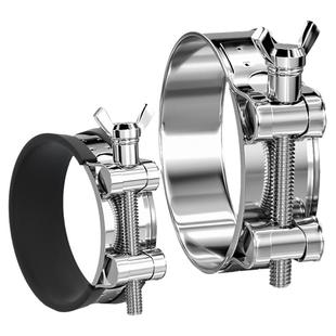 304不锈钢手拧强力箍蝶形卡箍加厚管箍喉箍固定水管气管卡子管夹