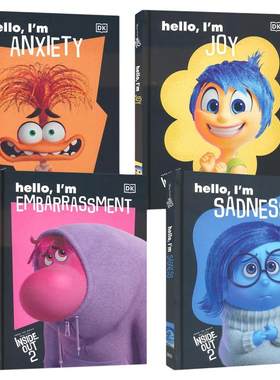 DK Disney Inside Out 2 头脑特攻队2系列4册 儿童情绪管理读物 迪士尼英语绘本童书 焦虑尴尬悲伤快乐 精装 英文原版进口图书