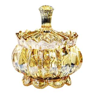 水晶玻璃烟灰缸高端大气上档次有盖高级带盖家用精致小法式欧式盅