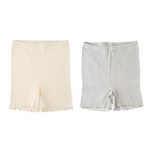 Tabio3分打底裤女含羊毛贴肤保暖蝴蝶结波纹花边日本女安全裤