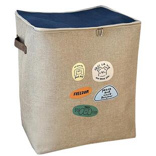 搬家手提120L大容量布艺收纳箱拉链封口可折叠加厚衣柜宿舍储物箱