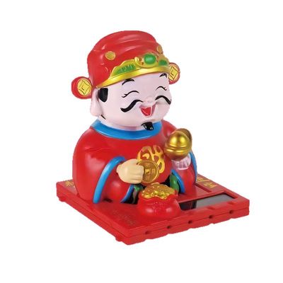 新款车载太阳能摇头财神爷