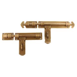 老式户仿古庭院木门铜插销锁扣全纯黄铜新中式大门复古加厚门栓