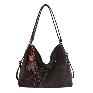 韩系大容量托特包包女2025新款轻奢小众高级感双肩斜挎包一包多用