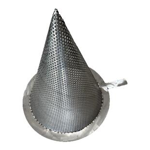 304不锈钢锥形过滤器临时管道过滤网锥形法兰过滤筒加密滤网定制