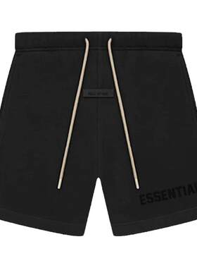 FearofGod23款字母玄青黑短裤