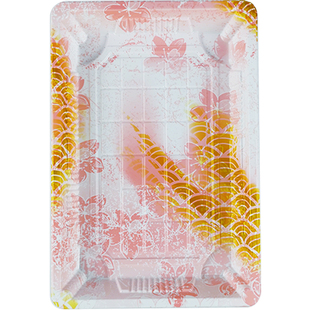 3号日式印花寿司盒一次性外卖打包盒带盖刺身盒紫菜包饭卤味盒