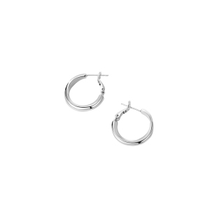 银色素圈耳环圈圈女999纯银针新款方圆脸显脸小轻奢高级感小耳钉