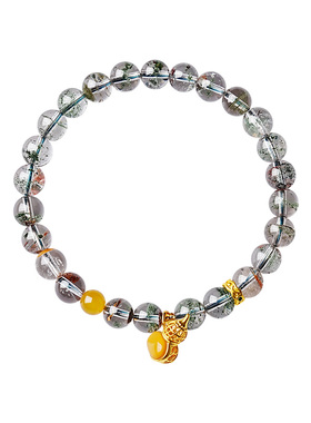 宫里上新正品天然绿幽灵手串