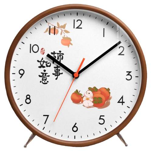 TIMESS实木钟表客厅座钟创意台式现代简约2025新款摆钟摆放式台钟