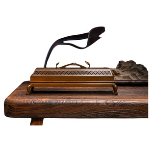 庆松堂苏工铜炉名家胡庆松制如意卧香熏复古紫铜炉香道熏香炉