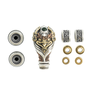 琢匠大鹏鸟三通文玩配饰金刚心系列藏传银饰配件小金刚串手串配珠