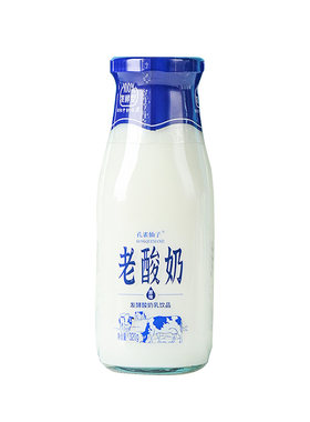 6瓶12瓶老酸奶酸奶饮品320g原味玻璃瓶代餐发酵学生营养早餐整箱