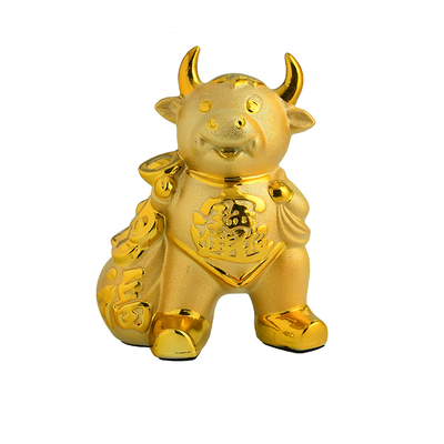 生肖金牛年吉祥物进不出储蓄罐