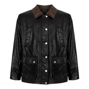 HONORE古月 进口油蜡牛+羊皮外套 长期持有主义皮衣