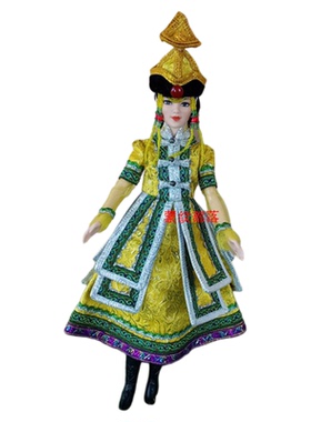 蒙古格格哈湫嗨传承文化布制摆件