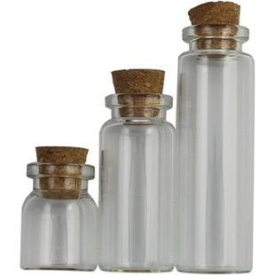 包邮50只木塞DIY小玻璃瓶装饰小瓶子收纳瓶瓶胎发幸运许愿瓶小号