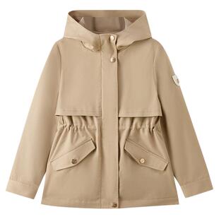 【预售】eland kids衣恋童装女童风衣26年秋冬新品学院风束腰外套