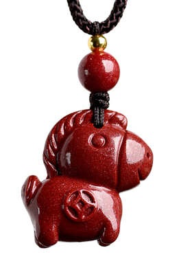 朱砂小马吊坠男女款挂件钥匙扣