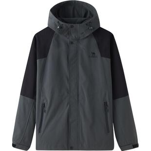 骆驼山海夹克女装2026春季男女同款百搭防水户外防风连帽运动外套