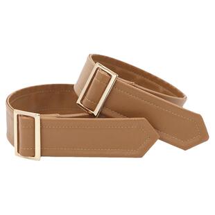 百搭软PU皮防滑仿皮袖带风衣皮衣腕带羽绒服带子大衣袖口束带装饰