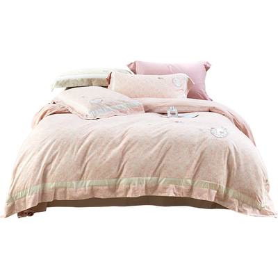 远梦家纺纯棉四件套玉柔棉床单被套简约亲肤透气轻奢床品商超同款