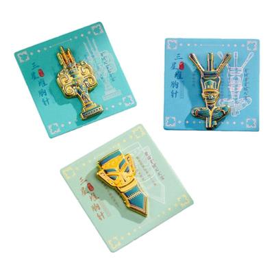 新款青铜器三星堆面具金属徽章