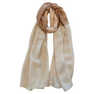 春天的颜色淡雅小花棉麻手感围巾女薄款长款百搭披肩冬季保暖丝巾